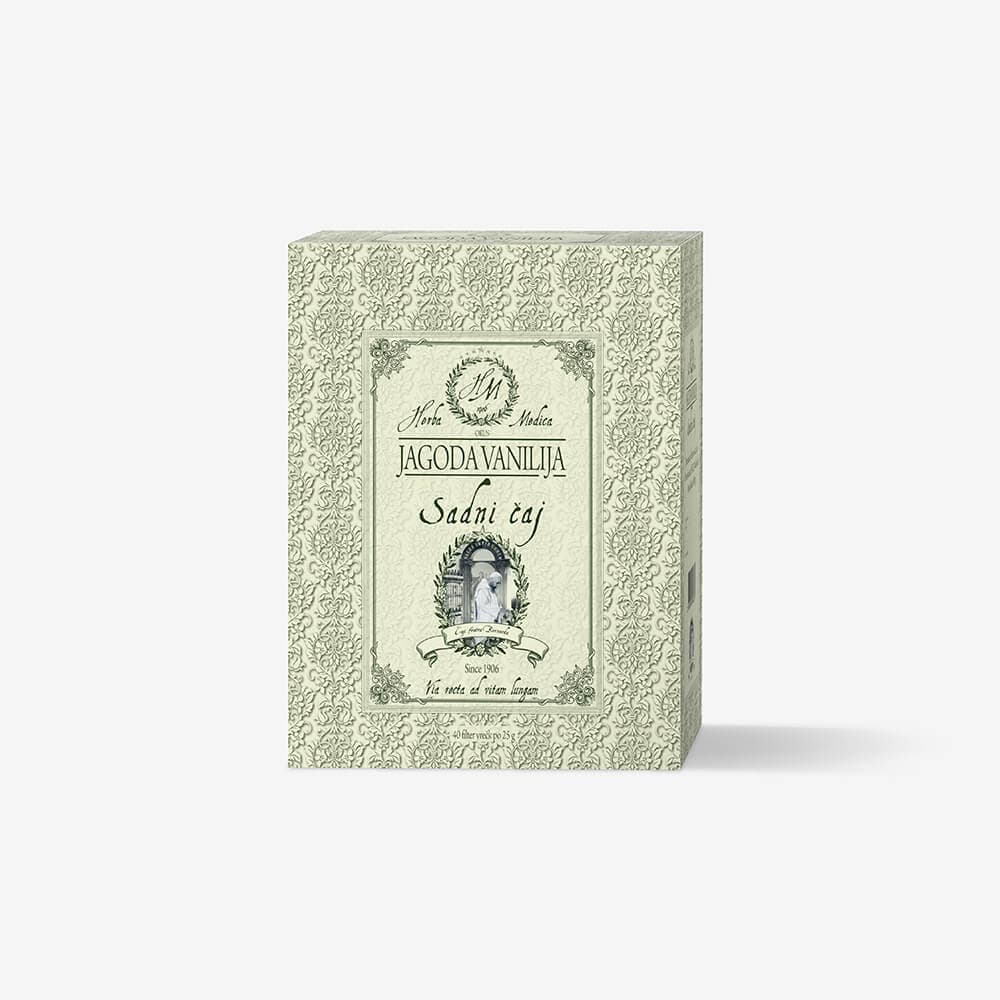Herba Medica jagodno-vanilijev čaj v škatli, 25 filter vrečk