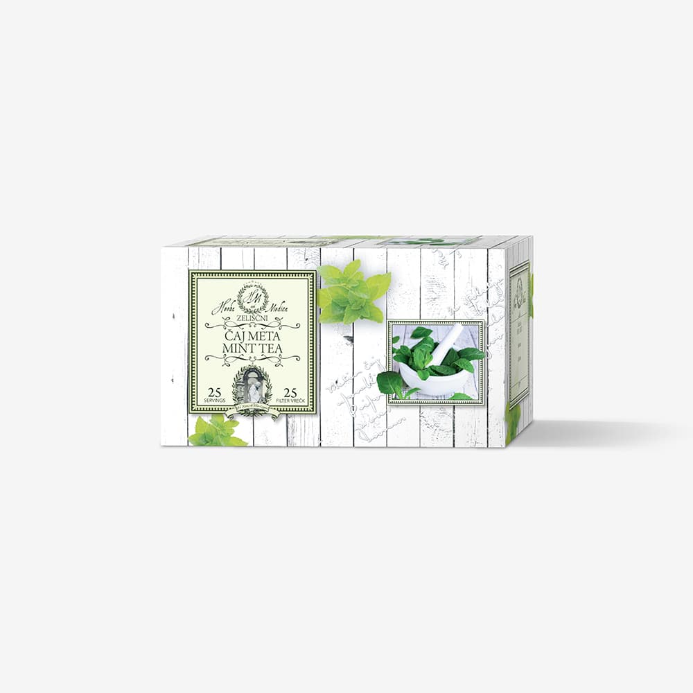 Herba Medica Mint zeliščni čaj v škatli z 25 čajnimi vrečkami
