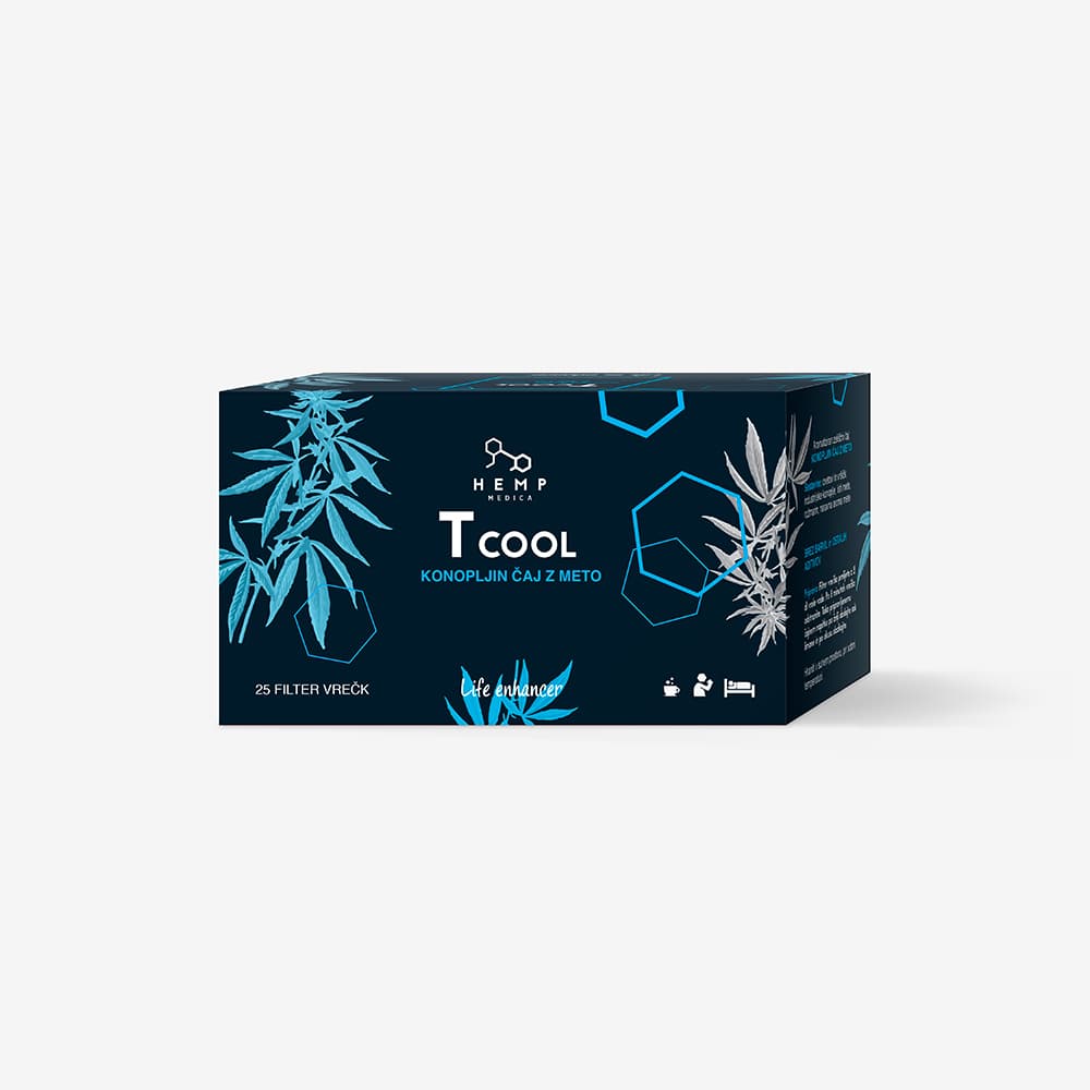 Hemp Medica T Cool konopljin čaj z meto, 25 čajnih vrečk
