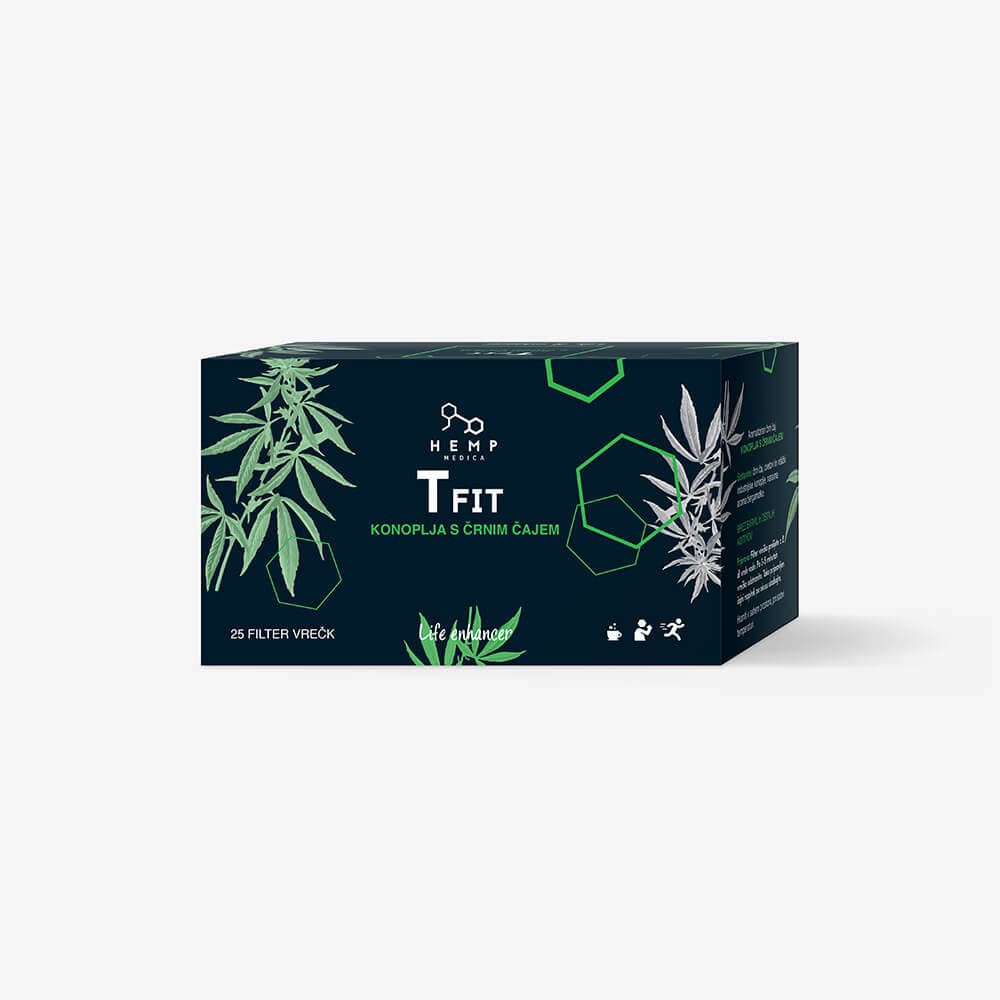 Konopljin čaj s črnim čajem, 25 filter vrečk od Herba Medica