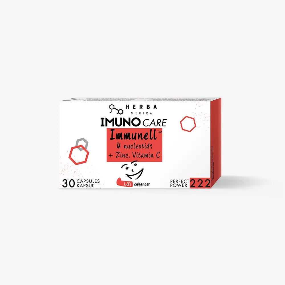 Herba Medica ImunoCare Immunell with nucleotides, zinc, and vitamin C in capsules