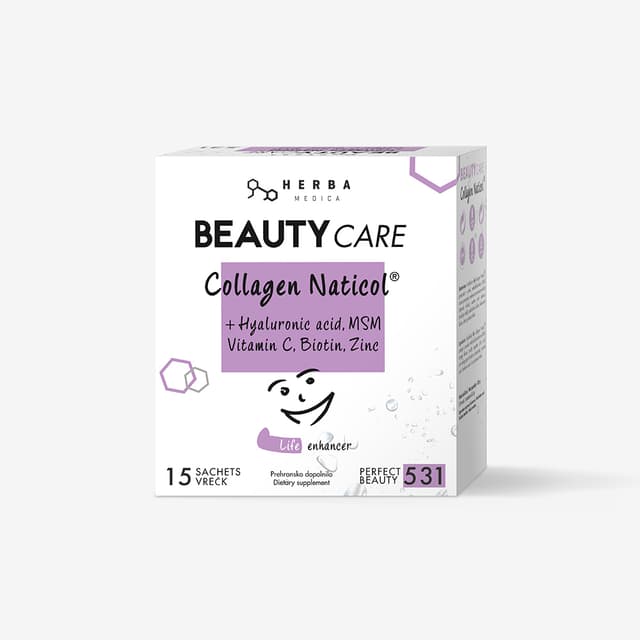 BEAUTYCARE kolagen Naticol® |Hialuronska kislina, MSM, Biotin, Cink, Vitamin C NAPITEK, 15 vrečk